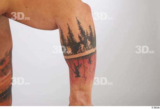 Arm Skin Man White Tattoo Nude Muscular Studio photo references