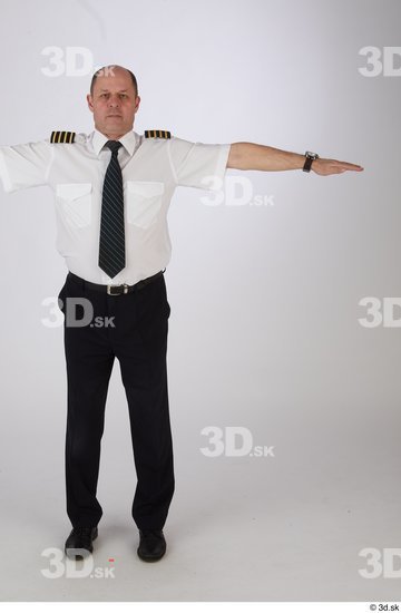 Whole Body Man T poses Uniform Athletic Standing Street photo references