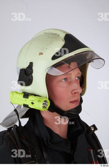Head Man White Helmet Athletic Street photo references
