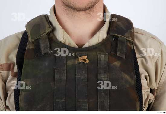 Upper Body Man White Army Uniform Vest Athletic Street photo references