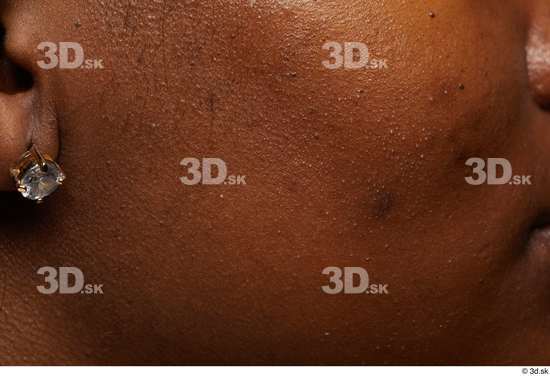 Face Cheek Skin Woman Black Slim Studio photo references
