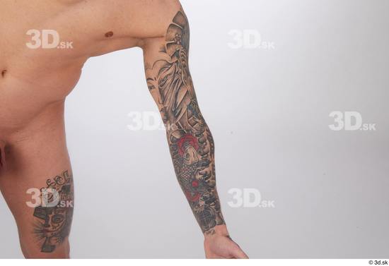 Arm Man White Tattoo Athletic Studio photo references