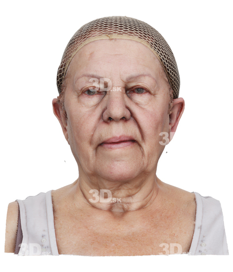 Head Woman White 3D Neutral Raw