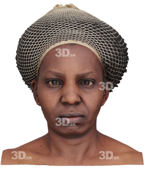 Head Woman Black 3D Neutral Raw