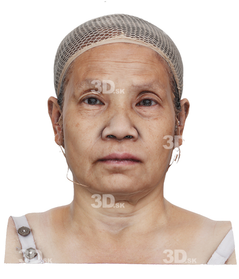 Head Woman Asian 3D Neutral Raw