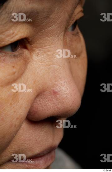 Face Nose Skin Woman Asian Slim Wrinkles Studio photo references