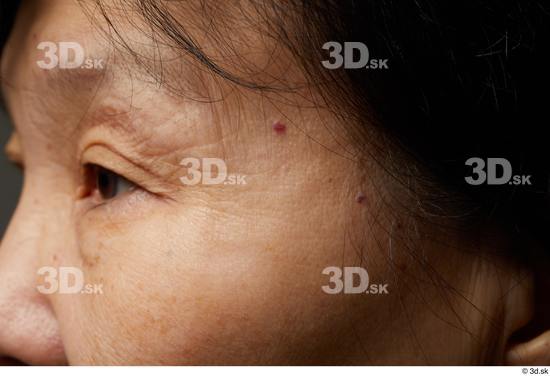 Eye Face Cheek Hair Skin Woman Asian Slim Wrinkles Studio photo references