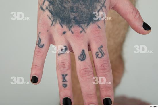 Fingers Man White Tattoo Underweight Studio photo references