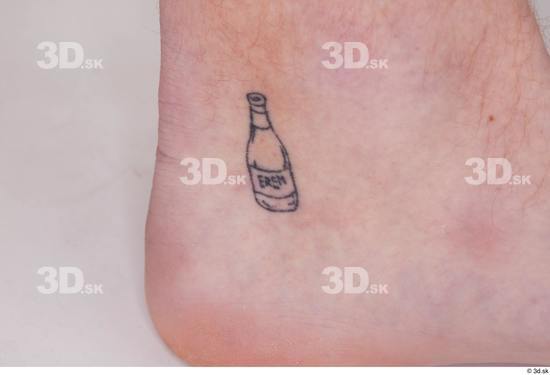 Foot Man White Tattoo Nude Slim Studio photo references