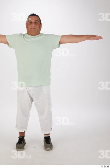 Whole Body Man T poses Casual Chubby Street photo references