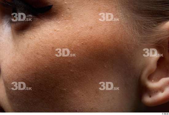 Face Woman White Slim Face Skin Textures