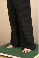 Calf Whole Body Woman Formal Trousers Chubby Studio photo references