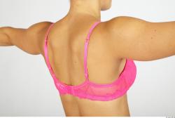 Whole Body Back Woman Nude Underwear Bra Athletic Studio photo references