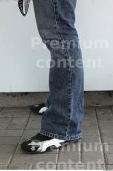 Calf Man White Casual Jeans Chubby