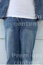 Thigh Woman White Casual Jeans Overweight