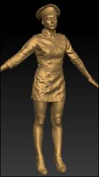 Female soldier 3D scan