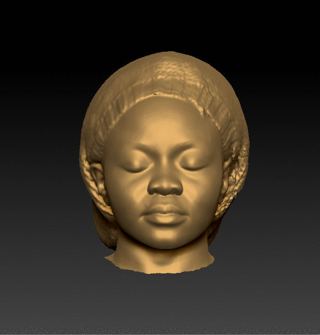 Head Woman Black 3D Scans