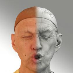 Raw 3D head scan of emotions and phonemes - Jan
