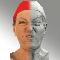 Raw 3D head scan of F phoneme - Drahomira