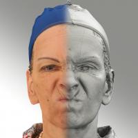 3D head scan of angry emotion - Alena
