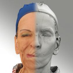 Raw 3D head scan of emotions and phonemes - Alena