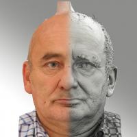 3D head scan of neutral relaxed emotion - Michal