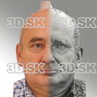 3D head scan of neutral relaxed emotion - Michal