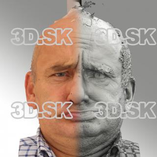 3D head scan of irate emotion - Michal