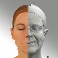 3D head scan of sneer emotion left - Mariana