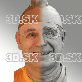 3D head scan of smiling emotion - Ilja