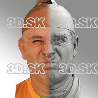 3D head scan of irate emotion - Ilja