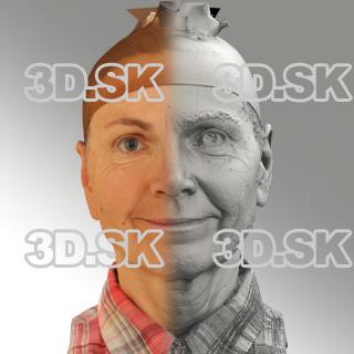 3D head scan of natural smiling emotion - Iveta
