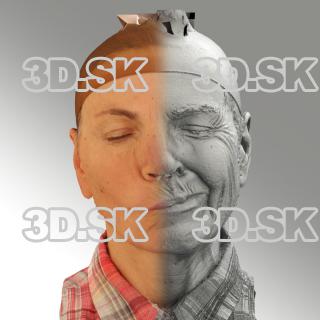 3D head scan of sneer emotion left - Iveta