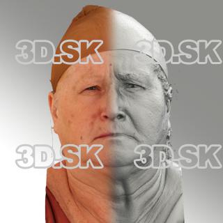 3D head scan of angry emotion - Lada
