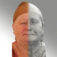 3D head scan of sneer emotion right - Lada