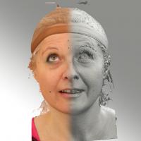 3D head scan of looking up emotion - Eva