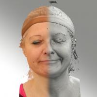 3D head scan of sneer emotion left - Eva