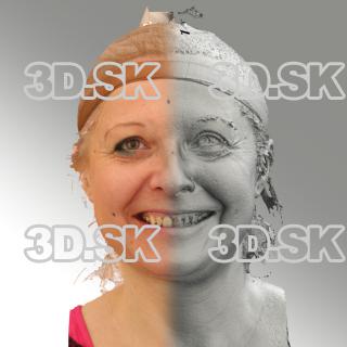 3D head scan of smiling emotion - Eva