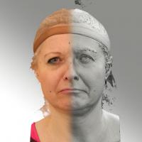 3D head scan of angry emotion - Eva