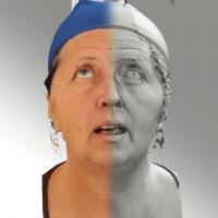 3D head scan of looking up emotion - Zdenka
