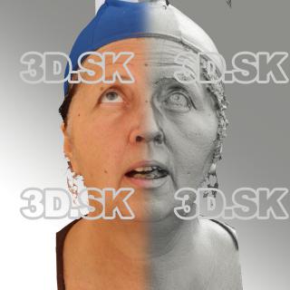 3D head scan of looking up emotion - Zdenka