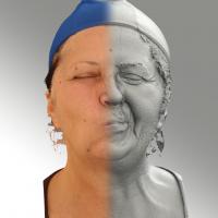 3D head scan of sneer emotion left - Zdenka