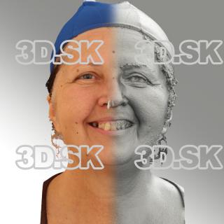3D head scan of smiling emotion - Zdenka