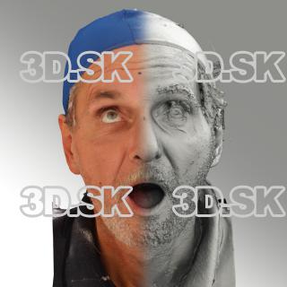 3D head scan of looking up emotion - Richard