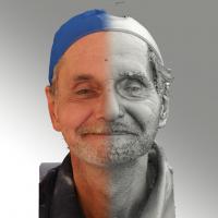 3D head scan of natural smiling emotion - Richard