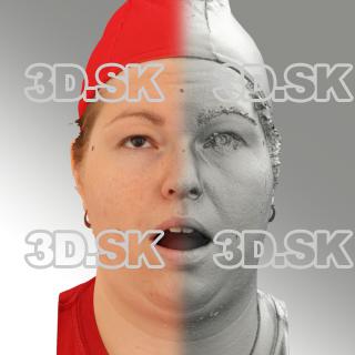 3D head scan of looking up emotion - Misa