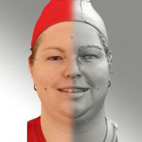 3D head scan of smiling emotion - Misa