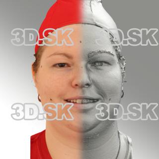 3D head scan of smiling emotion - Misa