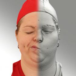 Head Emotions Woman White Overweight 3D Phonemes And Emotions