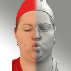 Head Phonemes Woman White Overweight 3D Phonemes And Emotions